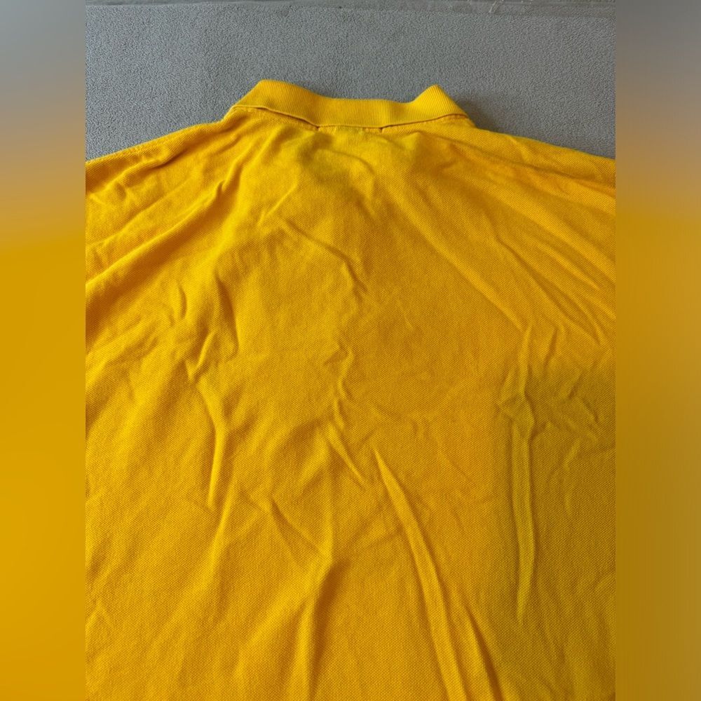 VintagePolo by Ralph Lauren polo shirt, yellow with royal blue horse Sz XXL mens - Picture 10 of 12